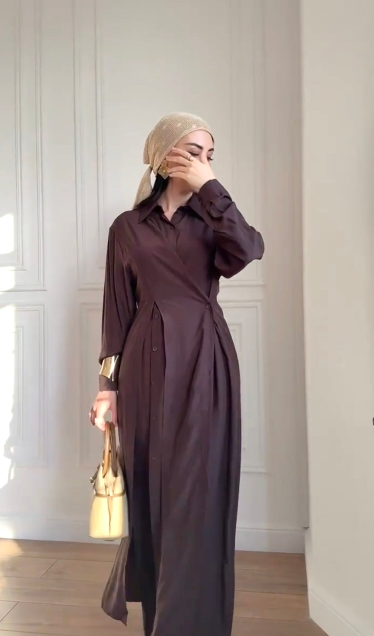 Ensemble long style minimal chic en couleur chocolat élégante 🤎